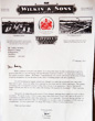 Letter from Wilkin & Sons